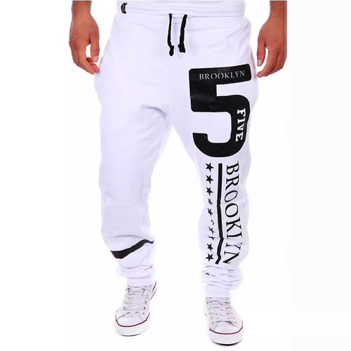 Wish Hot Selling AliExpress Sports Trousers with Digital 5 Print Design Men's Casual Sports Trousers