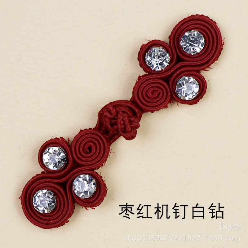 Miaoyi teje a mano cuatro turbinas de diamantes de color clavos hanfu cheongsam vestidos de botones fabricantes de venta directa Guofeng botones