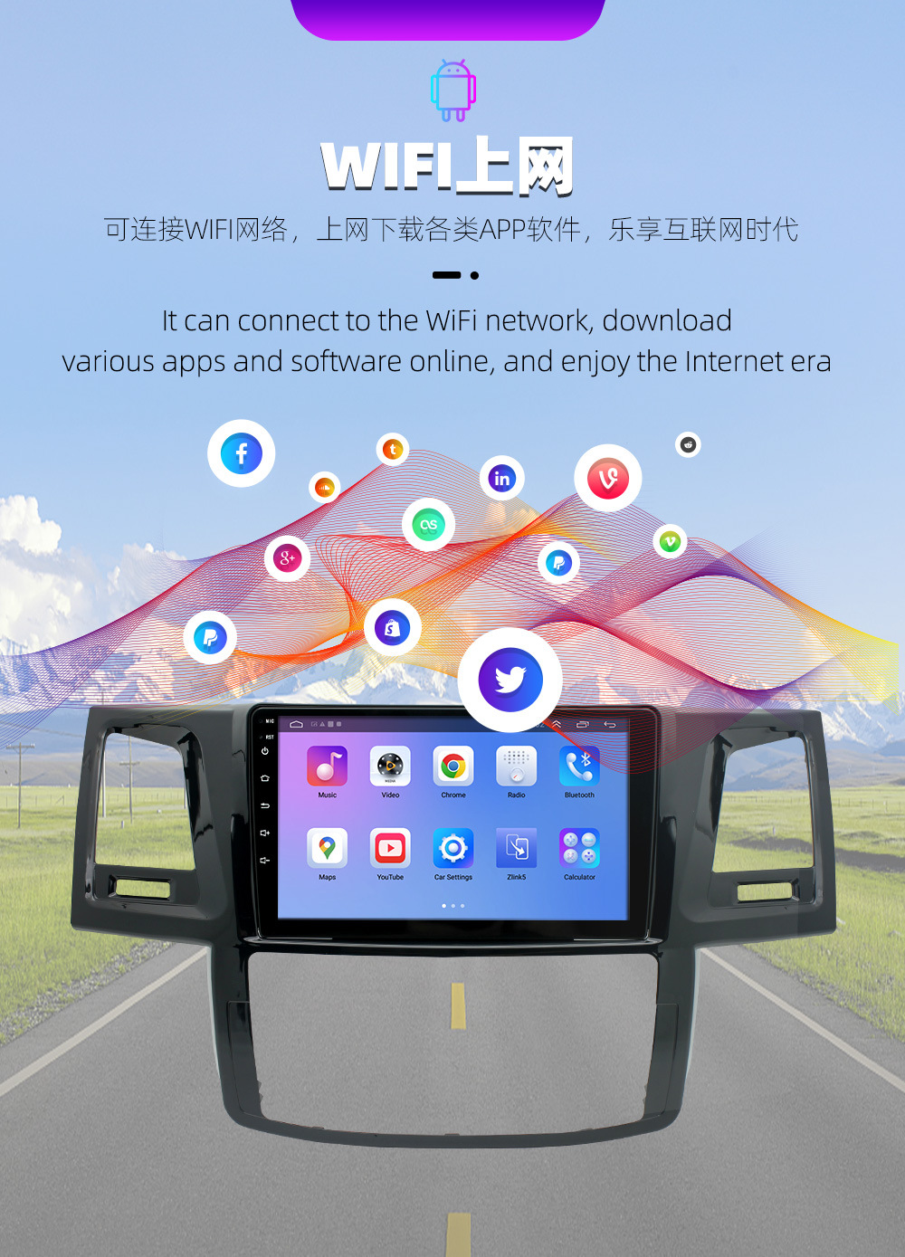 Car Navigation System for 09-13 Models Suitable for Toyota Highlander, Wireless Carplay Navigation Screen for Camry