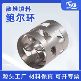 不锈钢散堆填料鲍尔环 废气净化塔二氧化碳脱硫塔金属鲍尔环填料