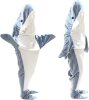 Shark, soft duvet for adults, velvet hoody, sleeping bag, pijama, loose fit