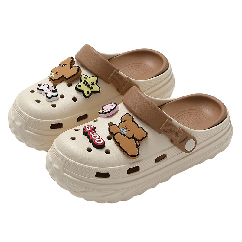 Women's Outdoor Clogs For Summer 2026, New Popular Top Quality Cartoon Cute Thick-Soled Soft-Soled Non-Slip Beach Sandals_voghion.com