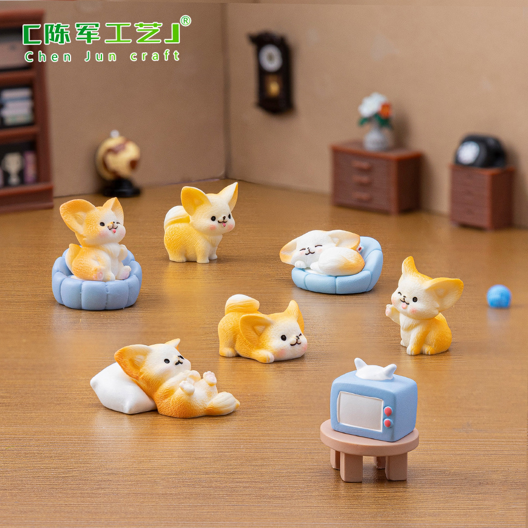 New micro-landscape small ornaments auricle Fox 12 micro-landscape resin ornaments/auricle Fox 12 accessories