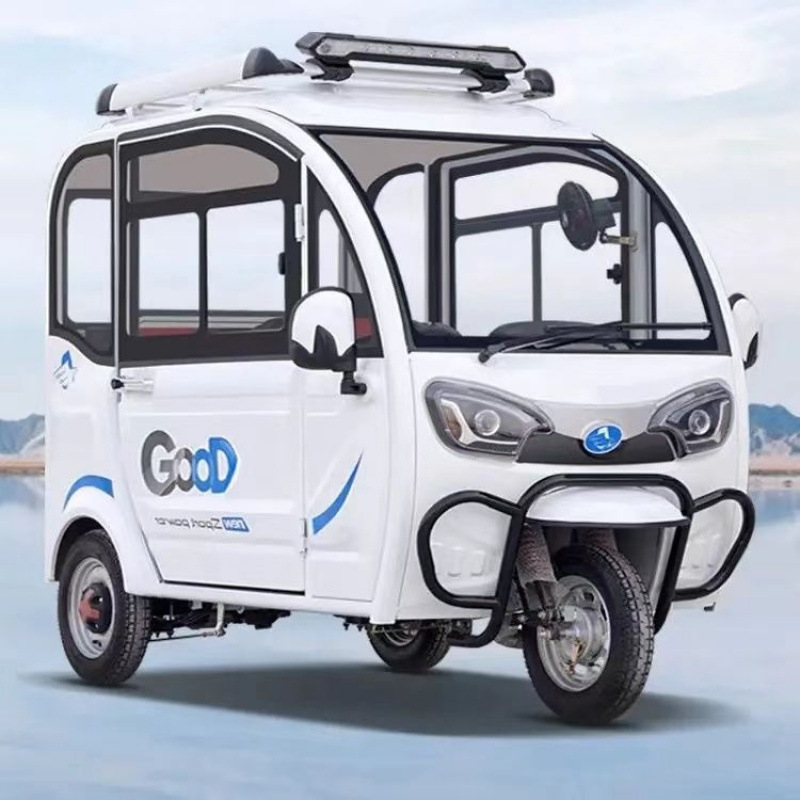 Mini Electric Tricycle, Fully Enclosed, Mini, with Canopy (Auto Parts and Accessories) - package-1-60v32a-lead-acid-range-approx-35km
