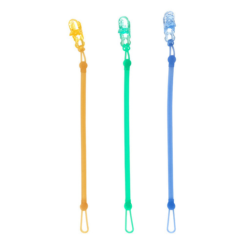 Teether silicone anti-fall chain baby pacifier teether play mouth bite anti-fall silicone chain