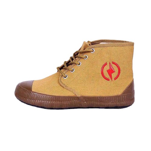 [Electrician 5KV insulated shoes] High-top canvas durable, non-slip and wear-resistant yellow rubber shoes, labor protection shoes, electrician insulated shoes