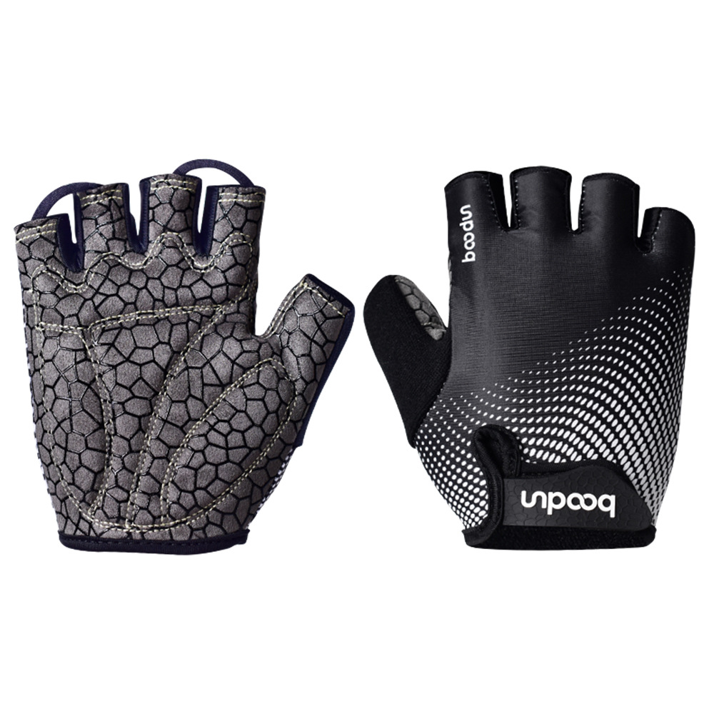 Gants de cyclisme Boodun Outdoor Half Finger Paume Silicone SBR Sports Lycra Gants de vélo_voghion.com
