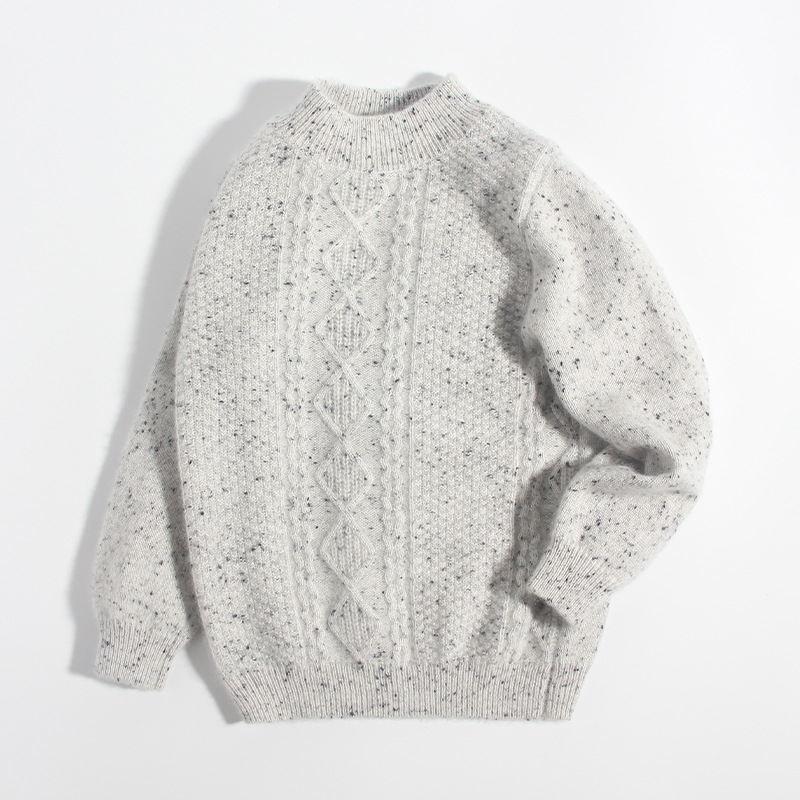 Little Sheep Jumping Children's Cashmere Sweater, New Winter Style, Round Neck, Toddler and Middle Children's Dotted Yarn Sweater, Consinee 100% Cashmere
