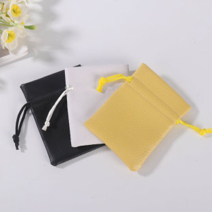 Factory Direct leather drawstring storage bag first jewelry bag Bluetooth earphone bag printable logo