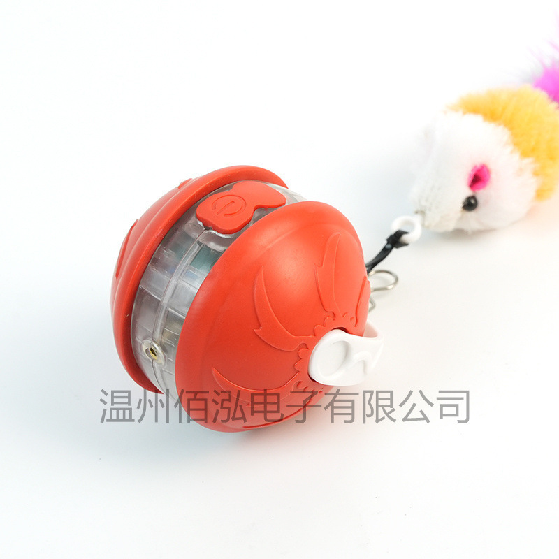 国境を越えた新しい本物の毛皮の自動猫おもちゃボールインテリジェント電気レーザー猫おもちゃインタラクティブ猫おもちゃボール|undefined