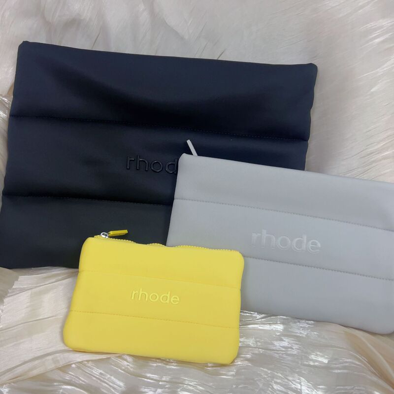 Creative Soup Label Logo Diving Cloth Quilted Cosmetic Bag Space Cotton Storage Bag Hailey's Same Bag Fabric