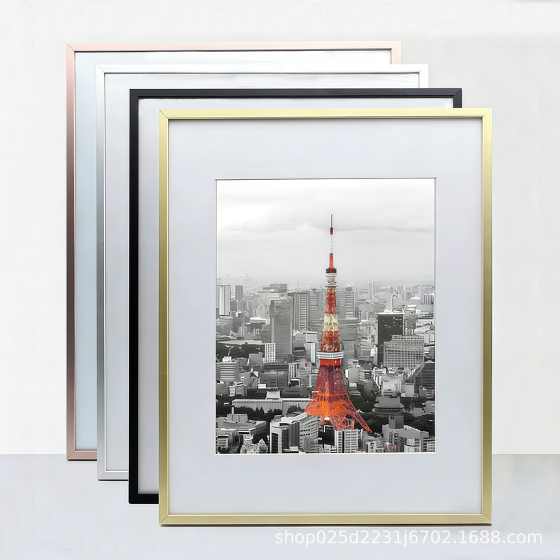 Brushed Aluminum Alloy Picture Frame 8K Poster Frame A3 Business License A4 Document Frame 4K Wall-Mounted Metal Frame Wholesale Brushed Aluminum Alloy Picture Frame 8K Poster Frame A3 Business License A4 Document Frame 4K Wall-Mounted Metal Frame Wholesale