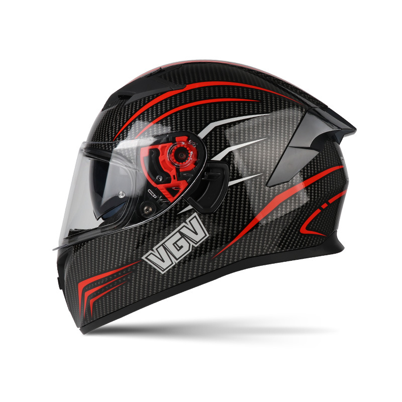 [En stock] Casco de motocicleta certificado 3c Casco completo para hombre Casco de seguridad de motocicleta de cuatro estaciones de doble lente de invierno