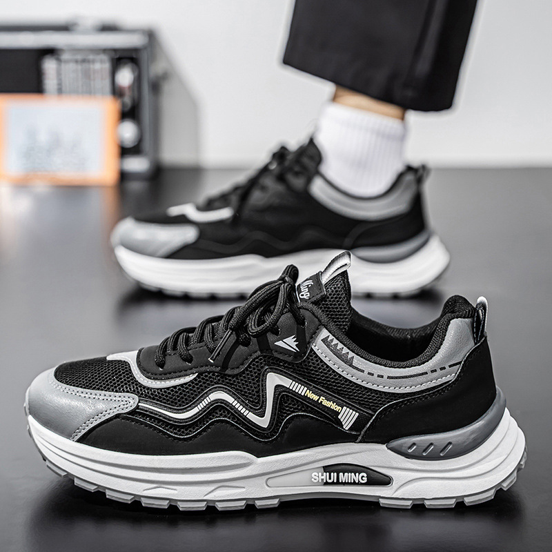 2026 Spring New Men's Casual Sports Shoes, Non-Slip, Wear-Resistant, Low-Top Running Shoes, Fashionable and Versatile Trendy Men's Shoes