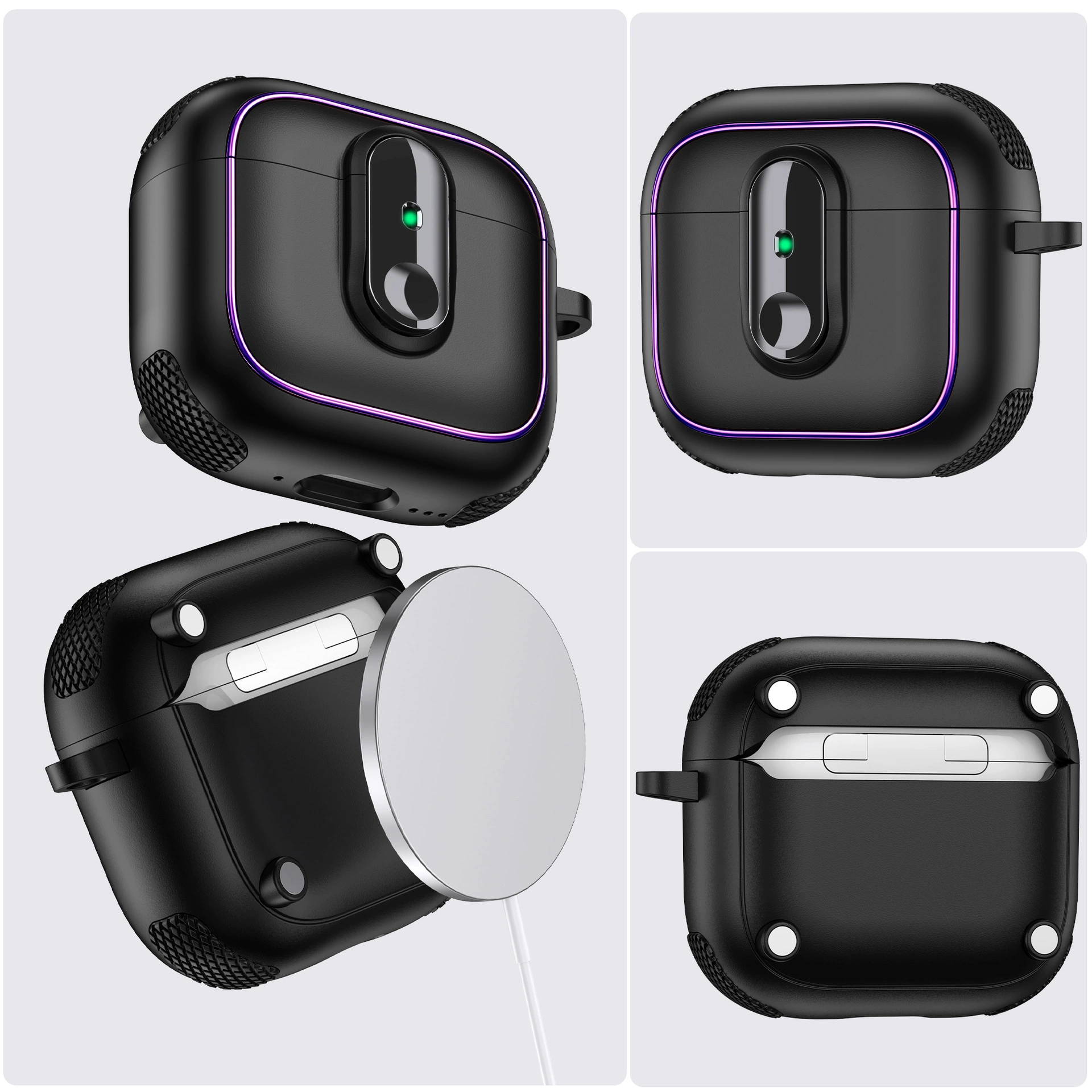 Защитный чехол (совместимый с Apple) для AirPods/Pro/Pro2, замок‑переключатель, защита от падений, лёгкий