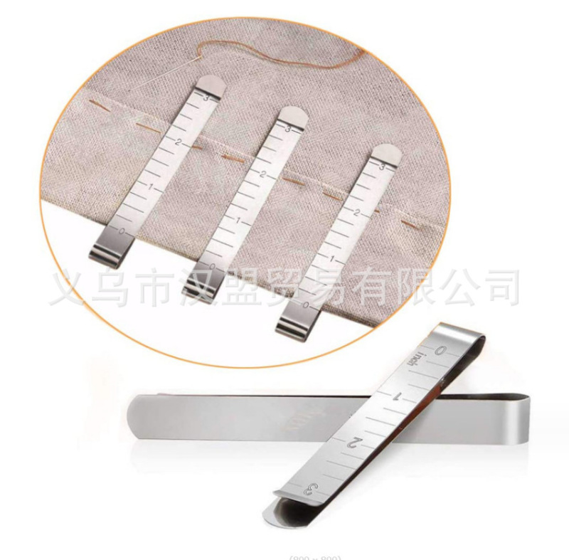 金属縫製カーリングクリップ縫製クリップ 3inch 測定定規キルティングクリップ固定定規 DIY 縫製クリップ布定規|undefined