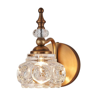 Amazon Cross-Border Popular American Retro Crystal Wall Lamp Glass Wall Lamp Bathroom Bedside Lamp Corridor Wall Lamp