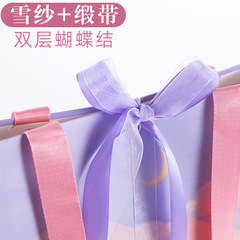 油畫風禮品袋包裝手提袋紙袋時尚個性服裝店購物袋網紅女裝肩背袋