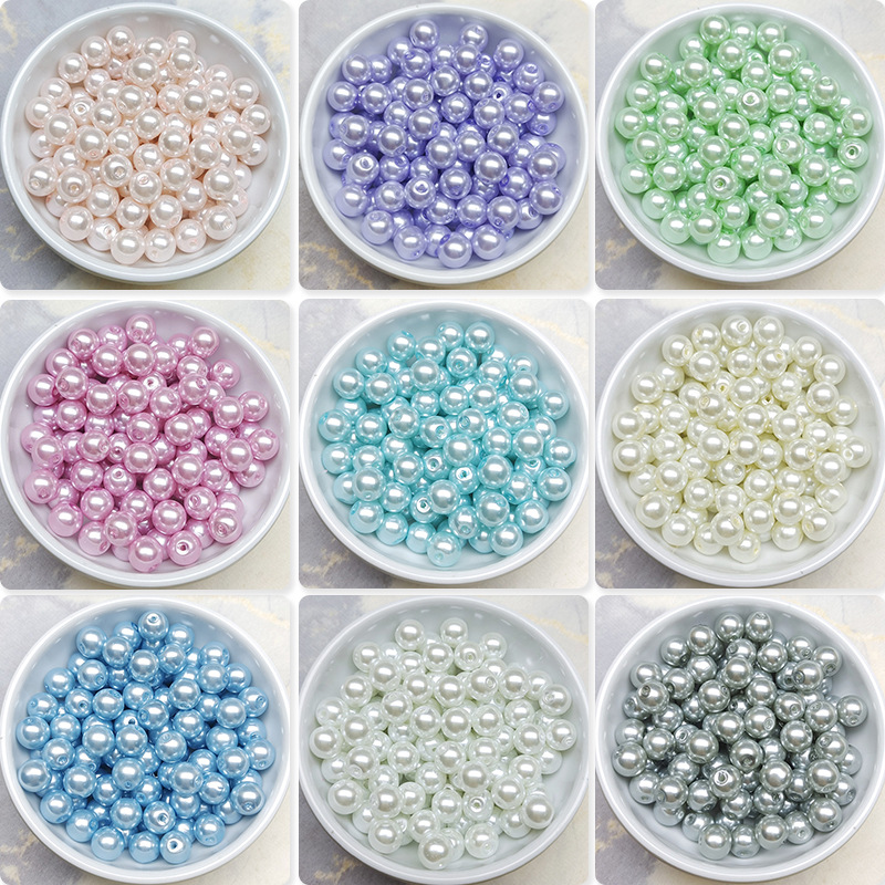 Glass high quality round beads pearl