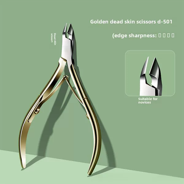 Stainless steel nail art dead skin scissors dead skin tongs d-501 manicure tools edge barbs beauty nail scissors wholesale