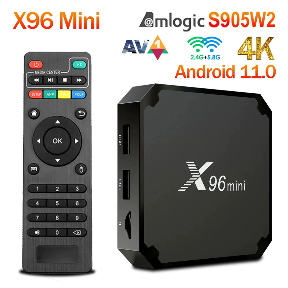 X96 mini сет-топ бокс Amlogic S905W2 wifi4K HD сетевой плеер TV Box