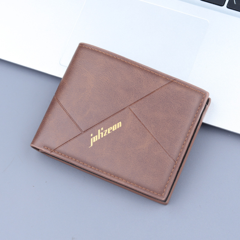 Cartera de lona de los hombres cartera de los hombres bolsa de tarjeta de billetera corta integrada titular de la tarjeta de los hombres clip corto Denim ultrafino hombres