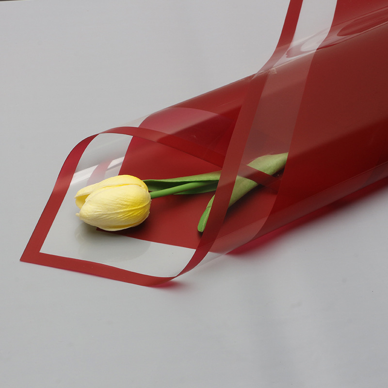 Huaxi marco transparente marco simple OPP al por mayor de papel de vidrio floral ramo de flores envolvendo papel impermeable embalaje de flores