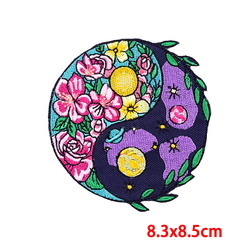 8g Weight Clothing Sticker Patches Classification 1 Piece Quantity Embroidery thread Material Landscape Pattern Vacation, Classic Style Style 1 Piece Vacation Classic Style Landscape Embroidery Thread Clothing Sticker Patches 4