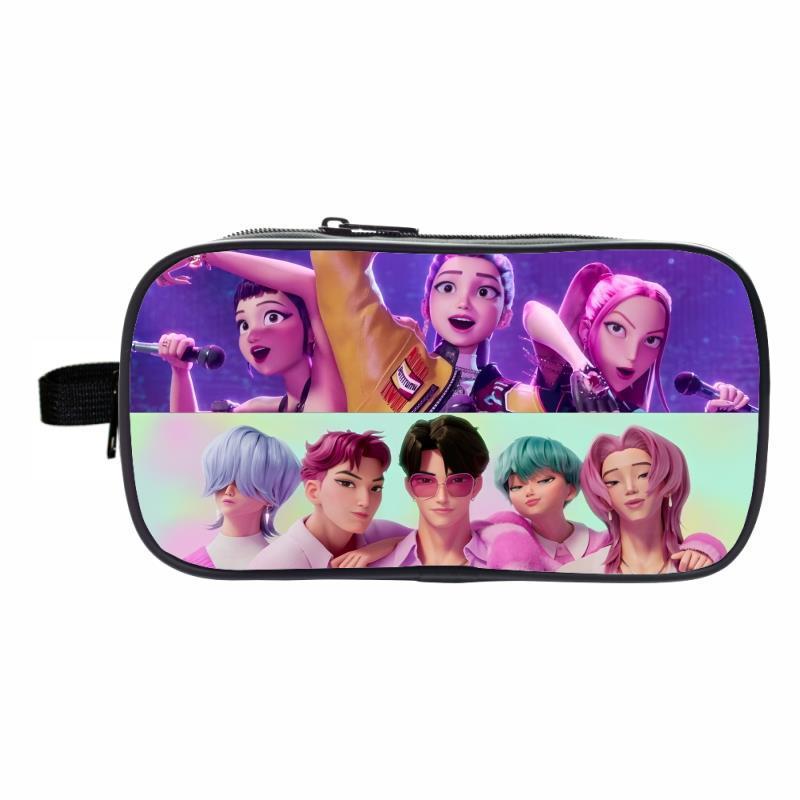 K-Pop ハンターウィッチペンバッグ大容量二層鉛筆バッグ DIY カスタムペンバッグ|undefined