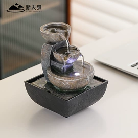 流水摆件;招财摆件;树脂工艺品