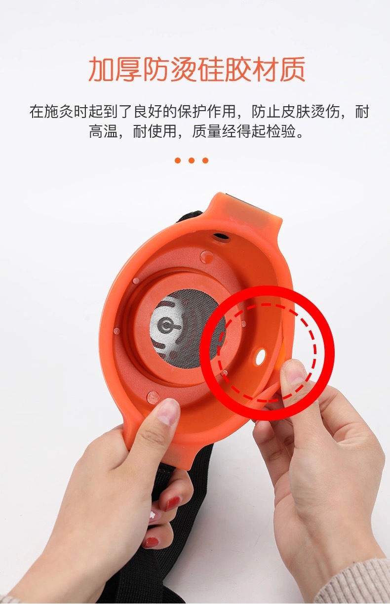 Portable Smokeless Moxibustion Box Gong Ting Jiu Home Warming Device for Body Care in use