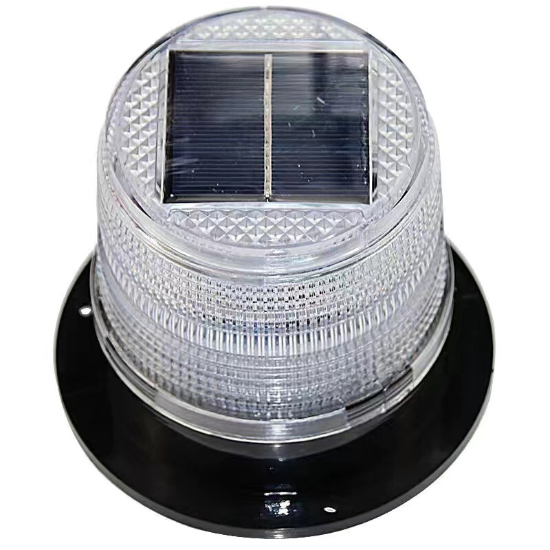 LED solar warning light magnetic suction car roof flashing light night traffic barrier light strobe signal light
