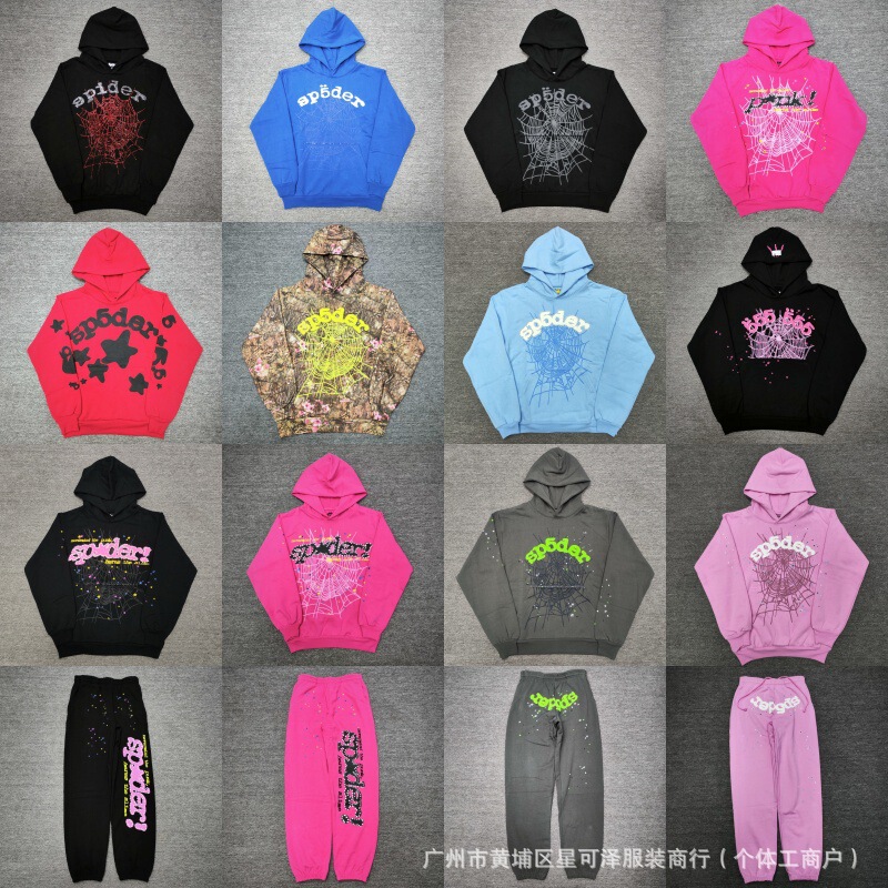 Cross-Border Original Spider 3D Printed Street Hip-Hop Hooded Sweatshirt Set Sp5Der Hoodies Cross-Border Original Spider 3D Printed Street Hip-Hop Hooded Sweatshirt Set Sp5Der Hoodies