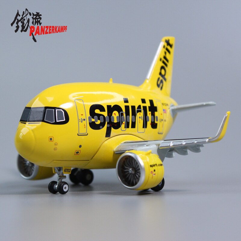 70102Pp Cartoon Airplane All-Alloy Airbus A321Neo Spirit Airlines