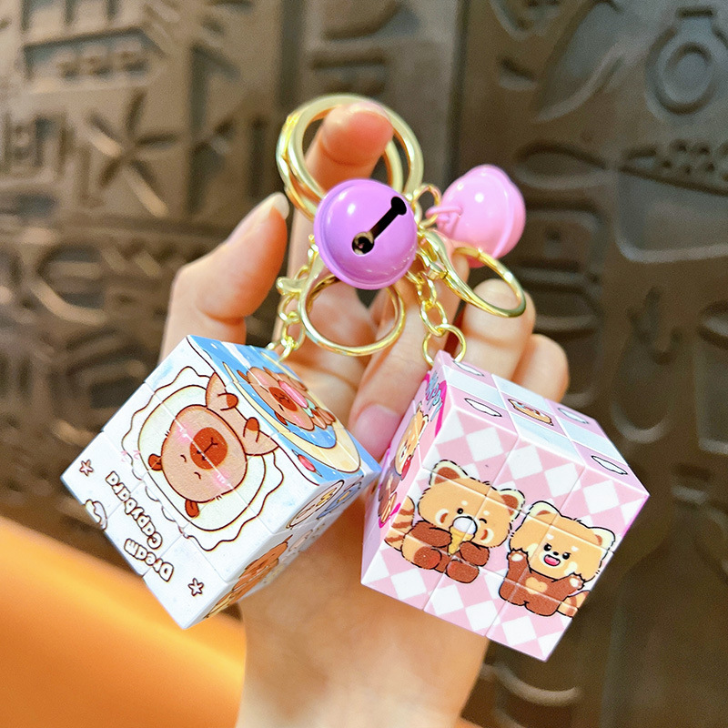 Mini Cube Keychain Wholesale Portable Mini Cube Educational Toy Pendant Backpack Decoration