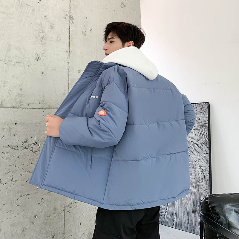 (2개) 남성면 패딩 재킷 새로운 한국 패션 코트 가을과 겨울 패션 브랜드 코튼 패딩 재킷 남성용 겨울면 패딩 패딩 코트