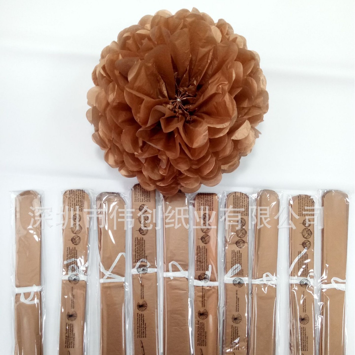 Paper flower wholesale cross-border dedicated Christmas decoration Western holiday party supplies rose gold metallic color
