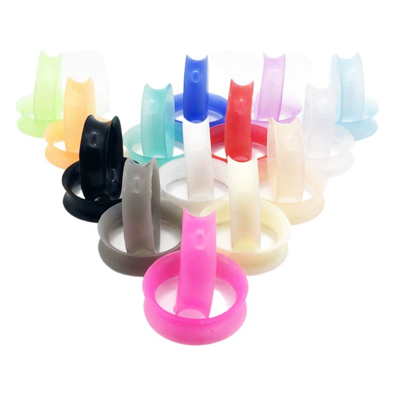 Amazon AliExpress, трансграничная электронная коммерция, украшения для проколов, многоцветный расширитель ушей, двойной рог, 9 мм, высокий ультратонкий кремний