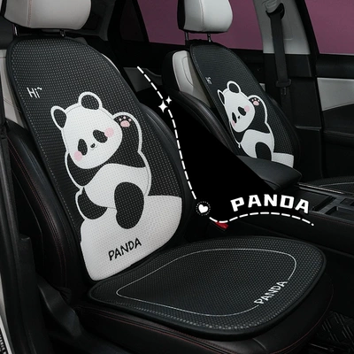 Cute Panda Car Seat Cushion, High-End and Comfortable Car Seat Cushion, Universal Cartoon Car Single-Piece Seat Cover for All Seasons