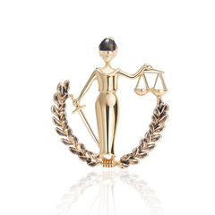 Creative Gold and Silver Libra Zodiac Brooch for Men and Women, Metal Party and Banquet Pin, Gift