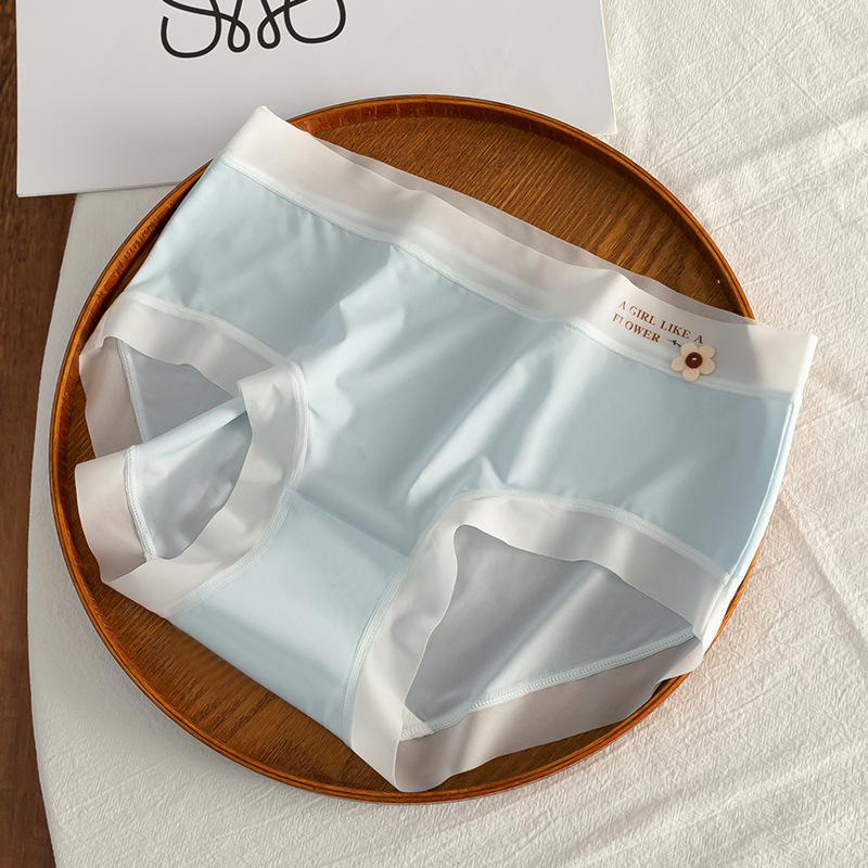 Bragas que no dejan marcas para damas delgadas transpirables mascarilla facial de seda de hielo calzoncillos para niñas entrepierna antibacteriana de algodón puro bragas transparentes que no dejan marcas