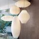 Minimalist Japanese Wabi-Sabi Style Living Room Dining Room Silk Fabric Lantern Chandelier Dining Room B&B Tea Bar Round Lamps