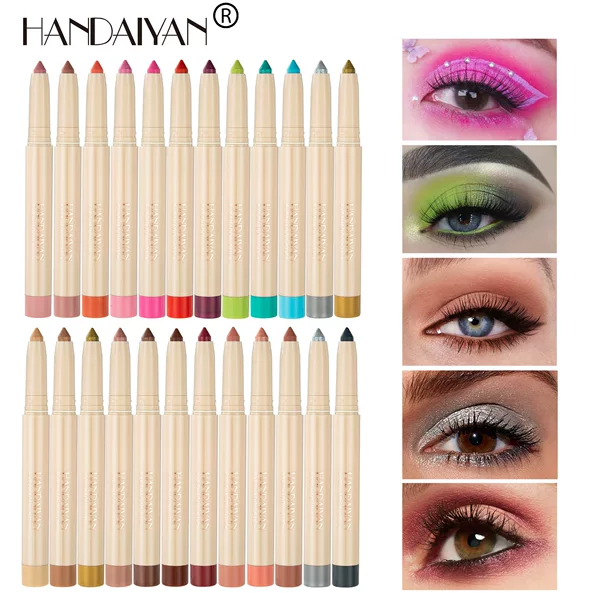 Cross-Border Beauty Makeup Eyeshadow Handaiyan Eyeliner Gel Pen Dual-Use Mermaid Eyeshadow Pen Christmas Eyeliner Pen