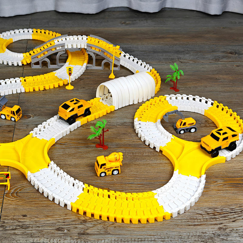 Rail Car Toy Car Varieties Engineering Boys Children's Educational Small Train Car Electric Car Breaking through the Great Adventure