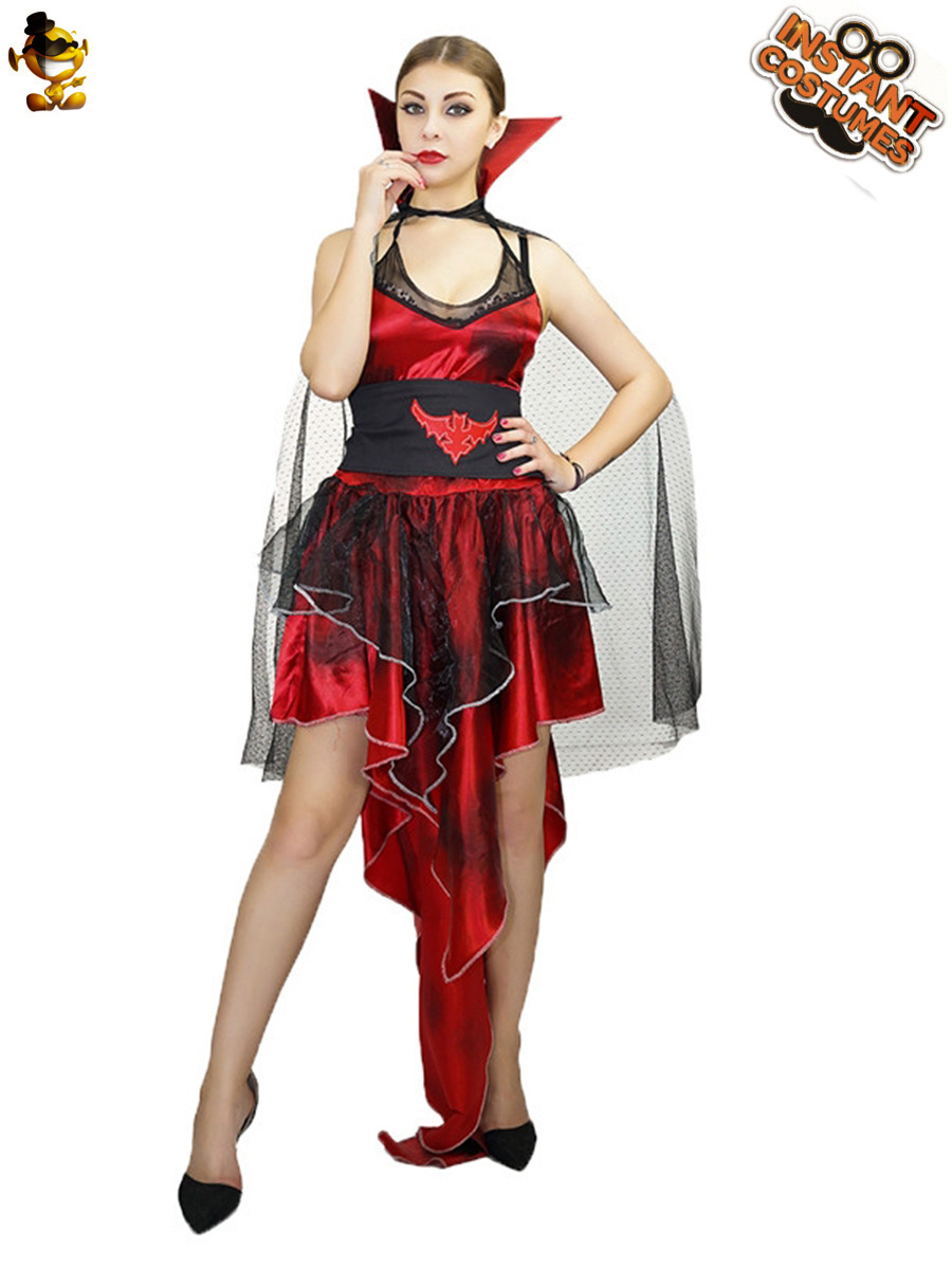 Halloween de las mujeres adultas bat Vampire traje Vampire party Cosplay traje del funcionamiento de la etapa