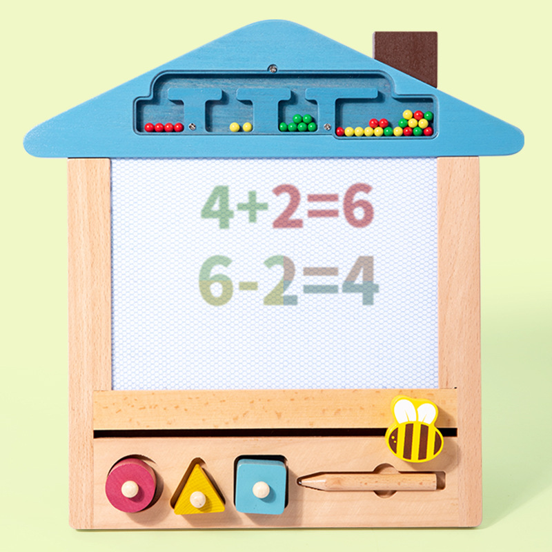 Tablero de dibujo para niños de madera tablero de graffiti de escritura magnética color hogar borrable niños niño 3 años bebé juguetes