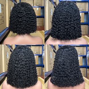 ���˼ٰl�����^���l13*4ǰ�ٽz�ٰl�^��human hair wig bob curly