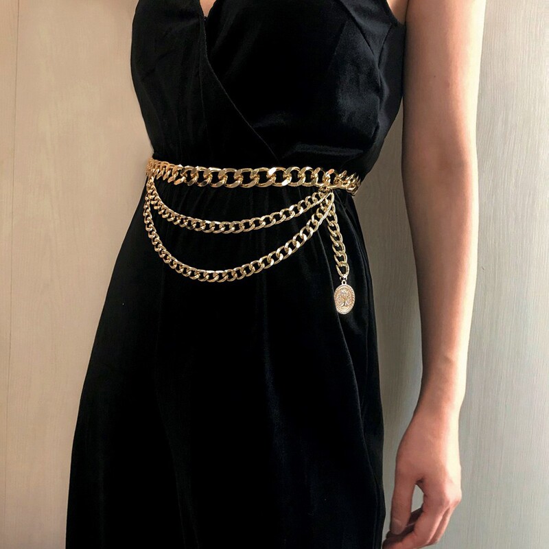 European and American Trend New 2022 Summer Street Hot Girl Waist Chain Women's Punk Style Cool Clothes Accessories Chain Waist European and American Trend New 2022 Summer Street Hot Girl Waist Chain Women's Punk Style Cool Clothes Accessories Chain Waist
