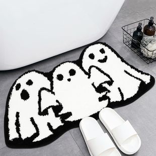 Cross-Border Dropshipping Halloween Floor Mats, Special-Shaped Imitation Cashmere Floor Mats, Living Room Decorative Mats, Bathroom Absorbent Non-Slip Floor Mats