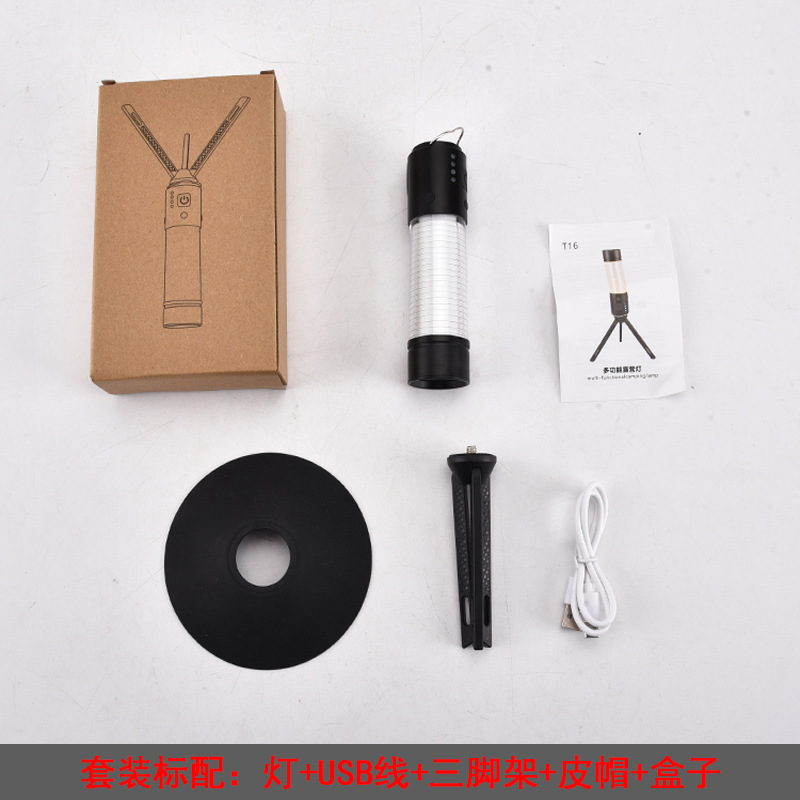 Aleación de aluminio camping luz led recargable luz de la tienda multi-función de luz de emergencia linterna retro linterna campamento iluminación